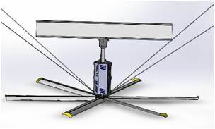 7.3M 24 ফুট HVLS ওভারহেড ওভারডাইজড সিলিং ভ্যান 1
