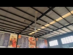 পিএমএসএম মোটর এবং শক্তি সঞ্চয় ফাংশন সহ বড় বায়ু প্রবাহ 7.3m 24FT শিল্প HVLS ফ্যান