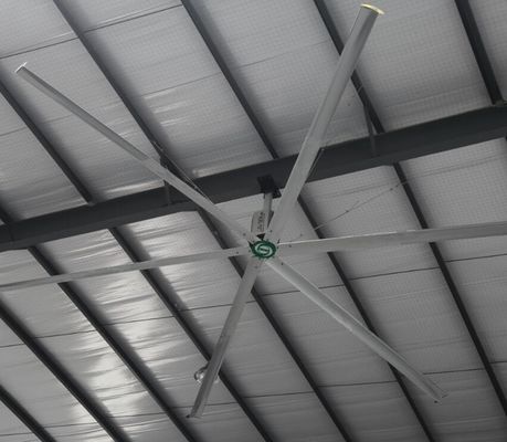 এয়ার কুলিং ছাদ ছাদ বিশাল 24 ফুট HVLS শিল্প ফ্যান