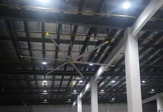 ভালো দাম বায়ু শীতল এবং বায়ুচলাচল ফাংশন জন্য 24FT Pmsm শক্তি সঞ্চয় HVLS সিলিং ফ্যান অনলাইন