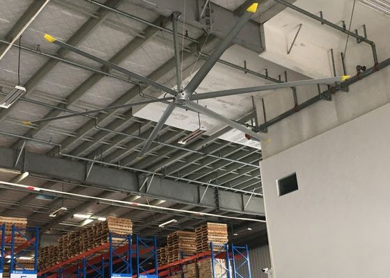 ভালো দাম অ্যালুমিনিয়াম 1.5kw মোটর বড় প্যাডল দৈত্য সিলিং ভ্যান 380AC গুদাম জন্য অনলাইন