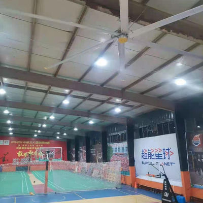 ভালো দাম বাটন কন্ট্রোল দ্রুত সমন্বয় জিমনেসিয়াম বায়ুচলাচল জন্য বড় HVLS শিল্প ফ্যান অনলাইন