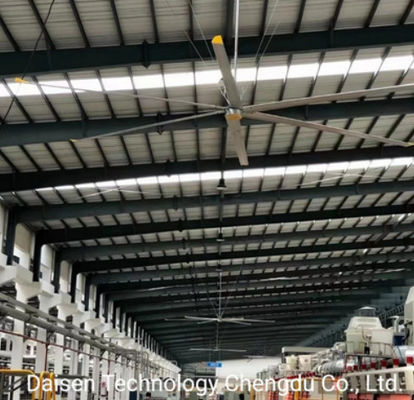 ভালো দাম 7.3M 24FT বিগ সিলিং HVLS ইন্ডাস্ট্রিয়াল ফ্যান ভেন্টিলেটর বড় উচ্চ স্থান শীতল অনলাইন
