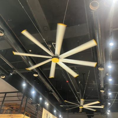 নিয়ামক HVLS কম শব্দ মাত্রা ≤38db সঙ্গে শিল্প বায়ু সঞ্চালন
