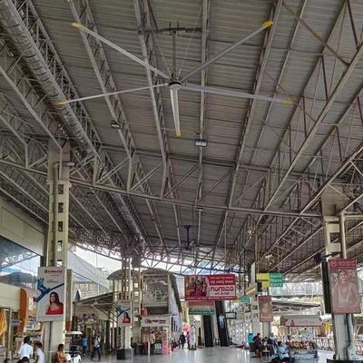 ভালো দাম 5.0m 16FT বৈদ্যুতিক এসি চালিত এইচভিএলএস পিএমএসএম মোটর সহ শিল্প সিলিং ফ্যান ভেন্টিলেটর অনলাইন