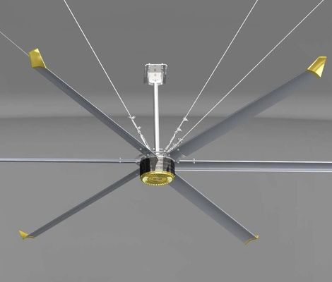 ভালো দাম 50 RPM এয়ার কুলিং দোকান গ্যারেজ HVLs শিল্প সিলিং ফ্যান অনলাইন