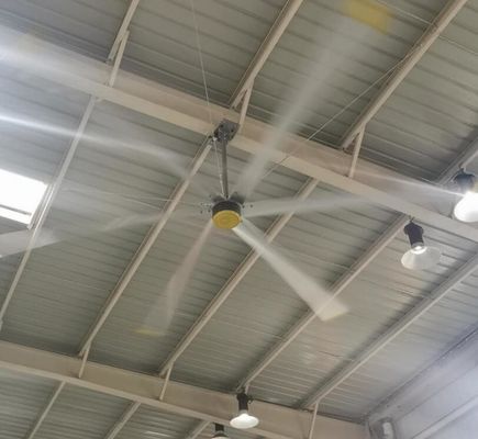 ভালো দাম 1.5kw মোটর সুপার লার্জ ইন্ডাস্ট্রিয়াল আকারের ইলেকট্রিক HVLS ফ্যান অনলাইন